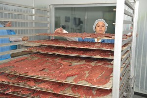 Prime quality beef ready to be cured.